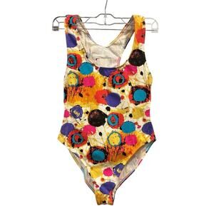 VINTAGE NWT EVERLAST Multi-Color Leotard, Size Large